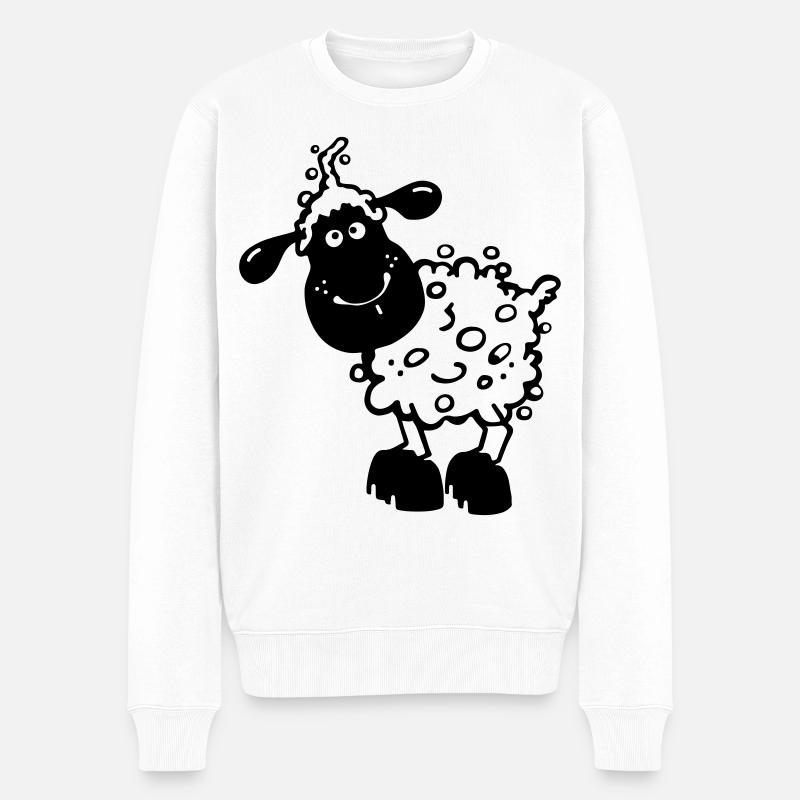 Petit mouton - Ferme - Pull Premium bio Homme - blanc
