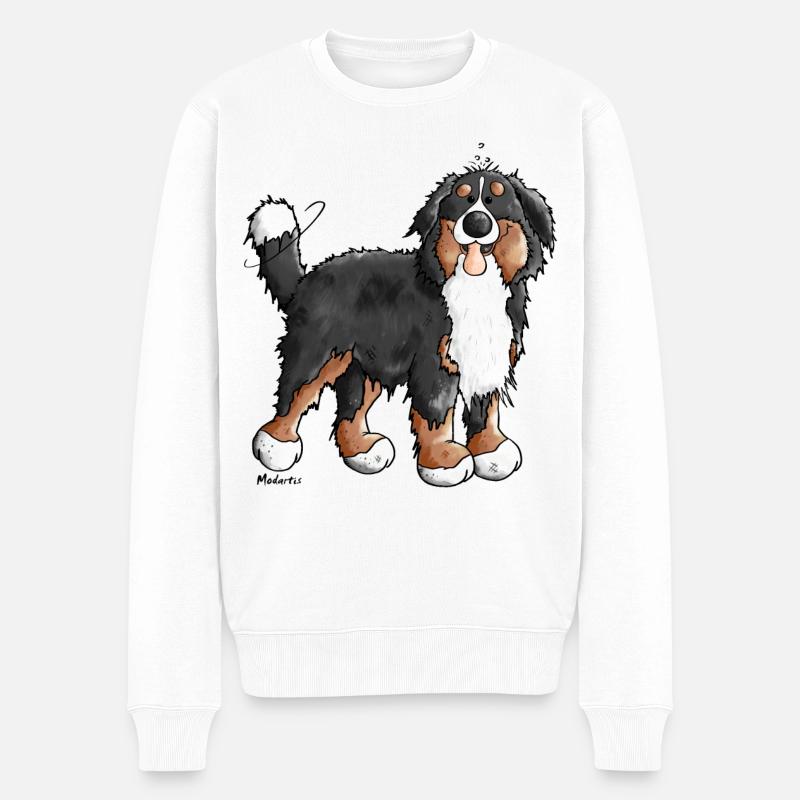 Bonne bouvier bernois - Chien - Chiens - Pull Premium bio Homme - blanc