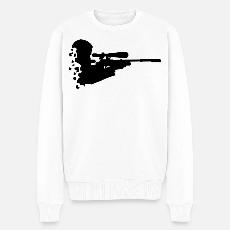 sport Shooting - Männer Premium Bio Pullover - Weiß