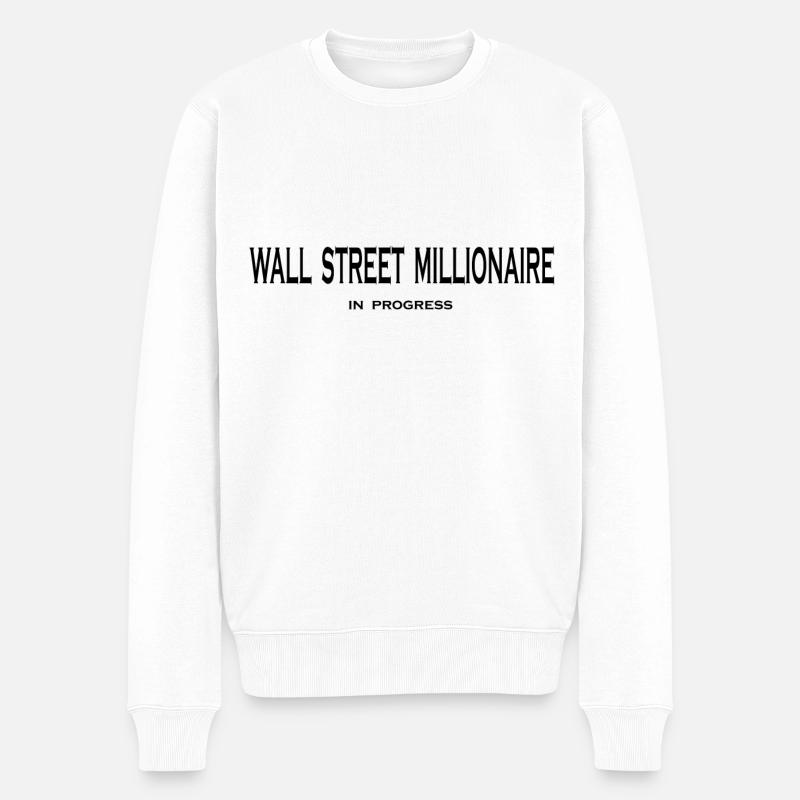 Börse und Aktionär - Männer Premium Bio Pullover - Weiß