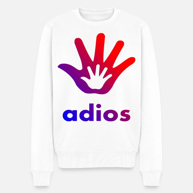 Main Adios - Pull Premium bio Homme - blanc