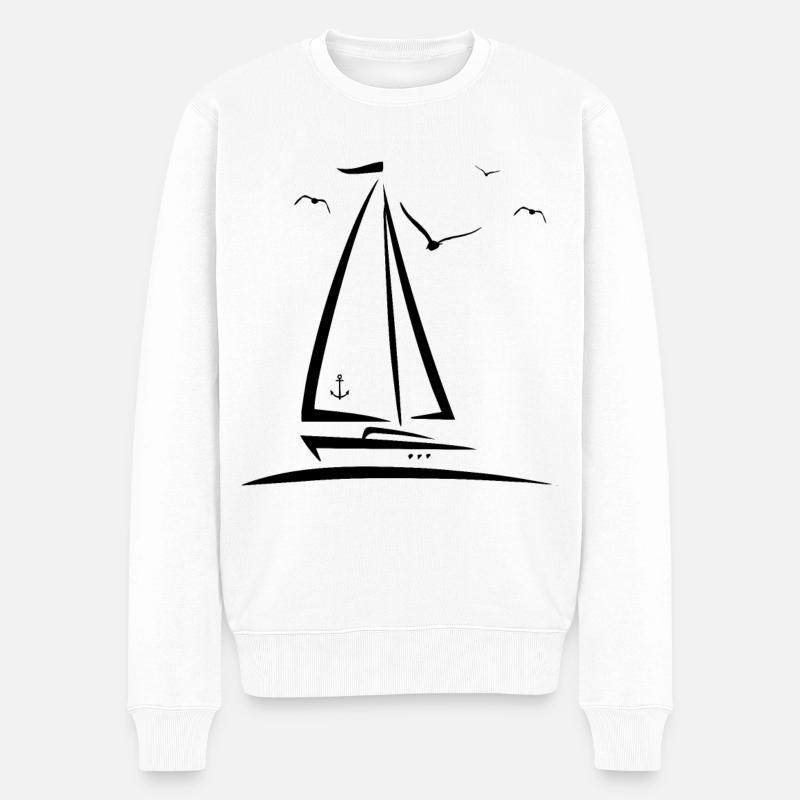 Navigation de plaisance - conception - Pull Premium bio Homme - blanc