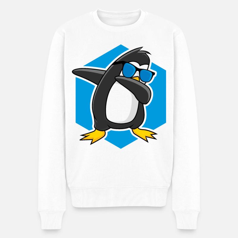 Pingouin dabbing - Pull Premium bio Homme - blanc