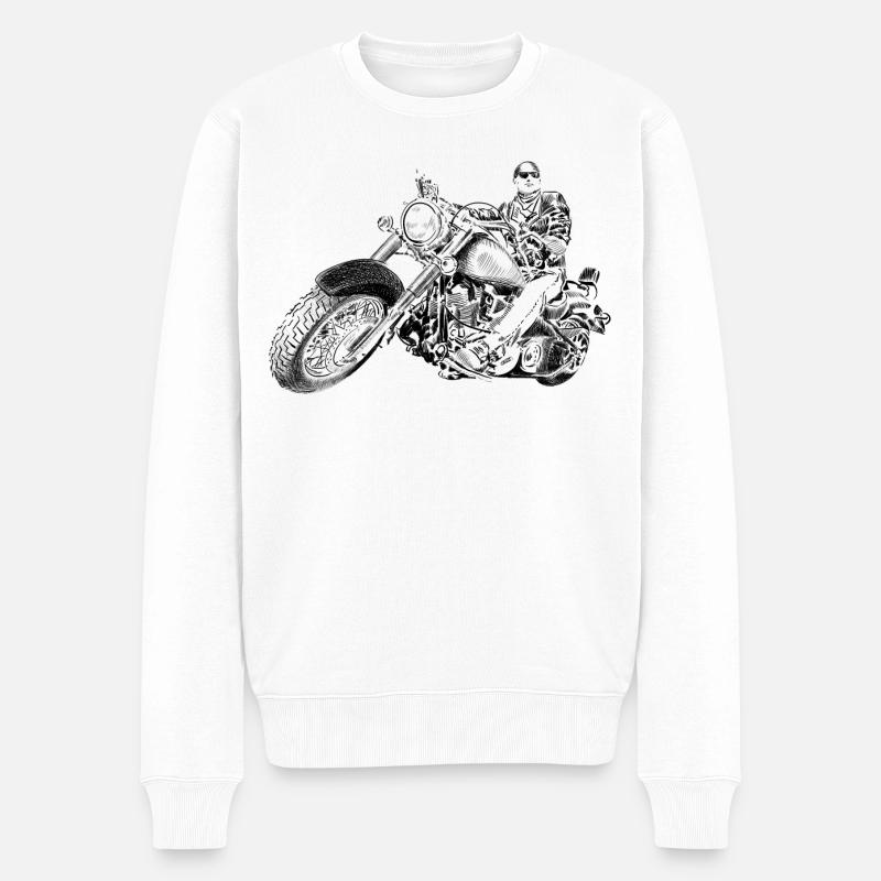 chopper - Männer Premium Bio Pullover - Weiß
