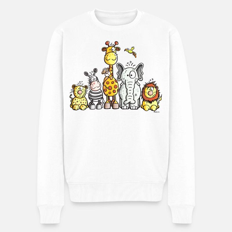 Das Safari Team - Männer Premium Bio Pullover - Weiß