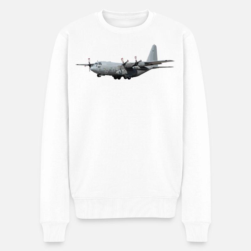 C-130 Hercules - Pull Premium bio Homme - blanc