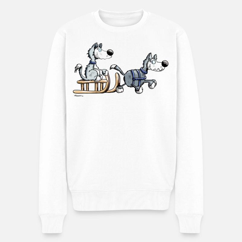 Mignon Husky Team - Pull Premium bio Homme - blanc