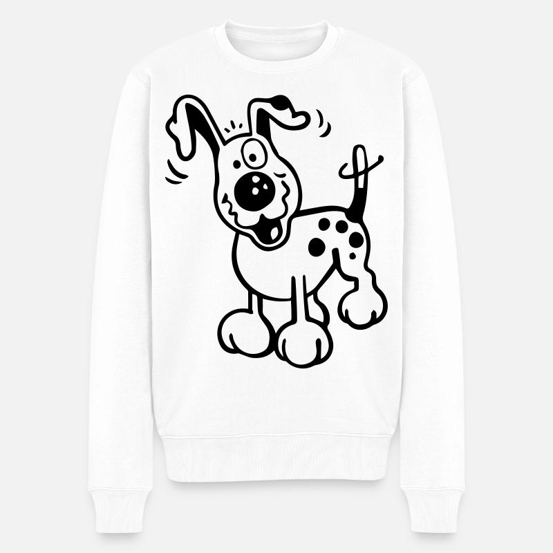Chien heureux - Pull Premium bio Homme - blanc