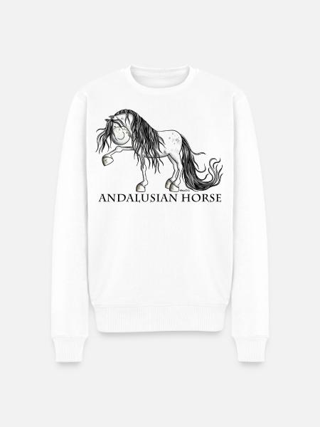 Süßer Andalusier - Männer Premium Bio Pullover - Weiß