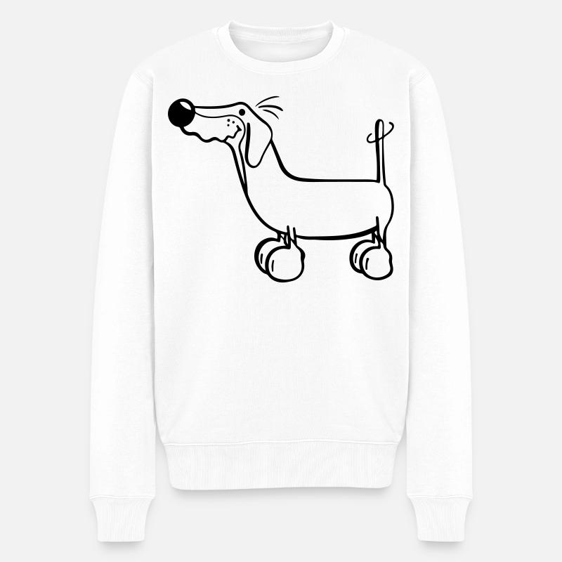 Teckel - Pull Premium bio Homme - blanc