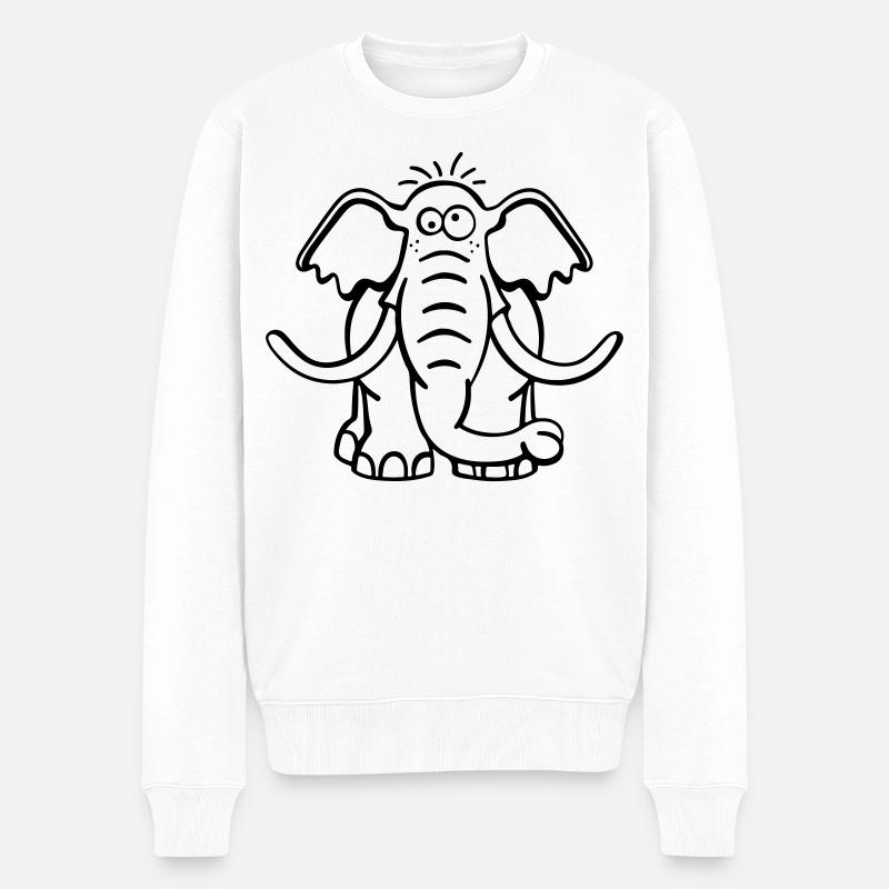 Éléphant - Pull Premium bio Homme - blanc