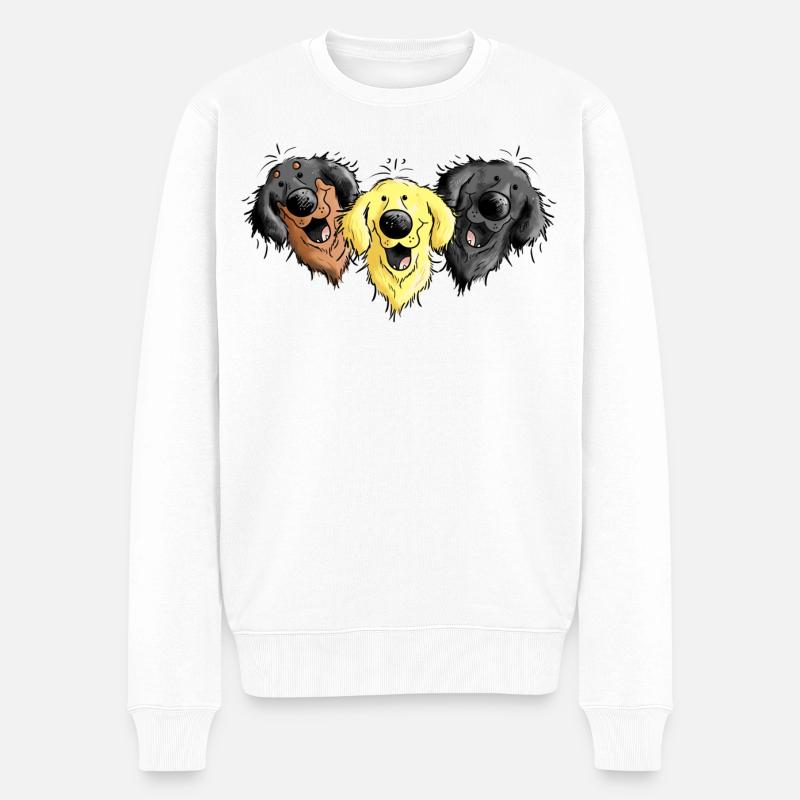 Hovawart Chiens - Pull Premium bio Homme - blanc