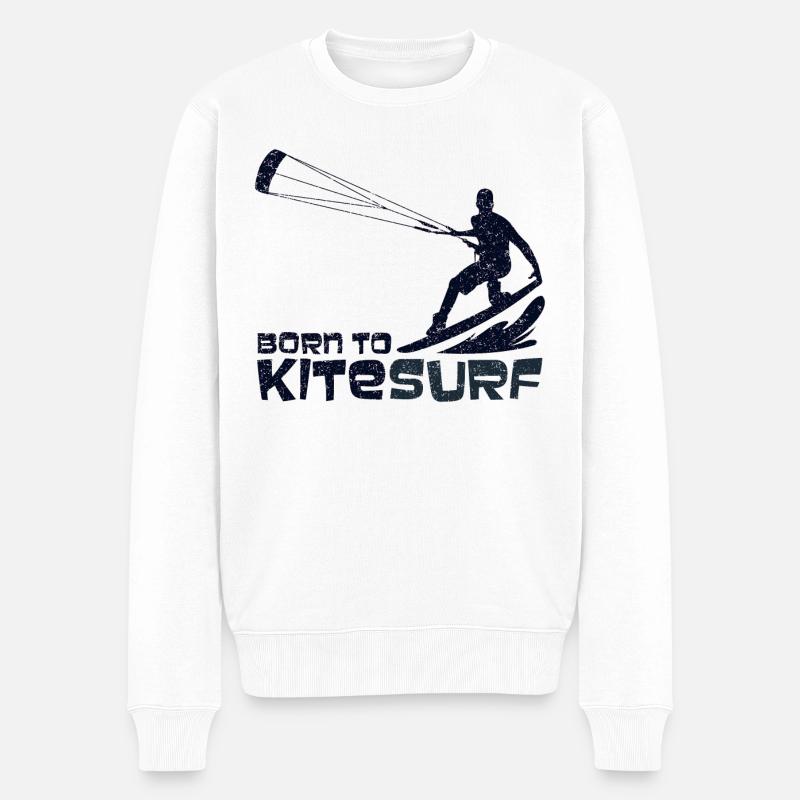 Kitesurf - conception - Pull Premium bio Homme - blanc