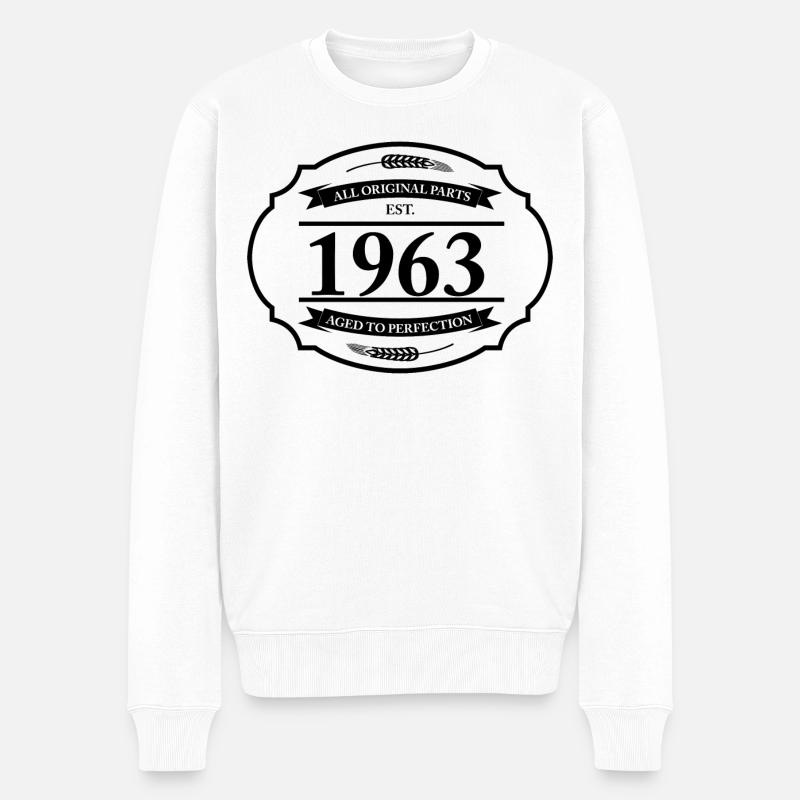 All original Parts 1963 - Männer Premium Bio Pullover - Weiß
