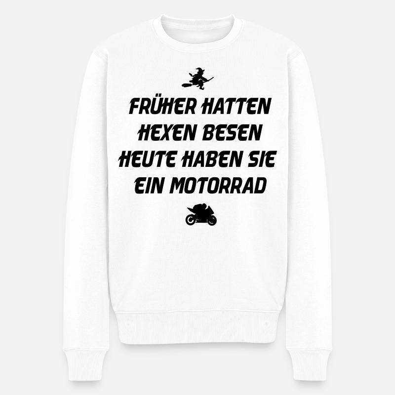 Früher hatten Hexen besen - Männer Premium Bio Pullover - Weiß
