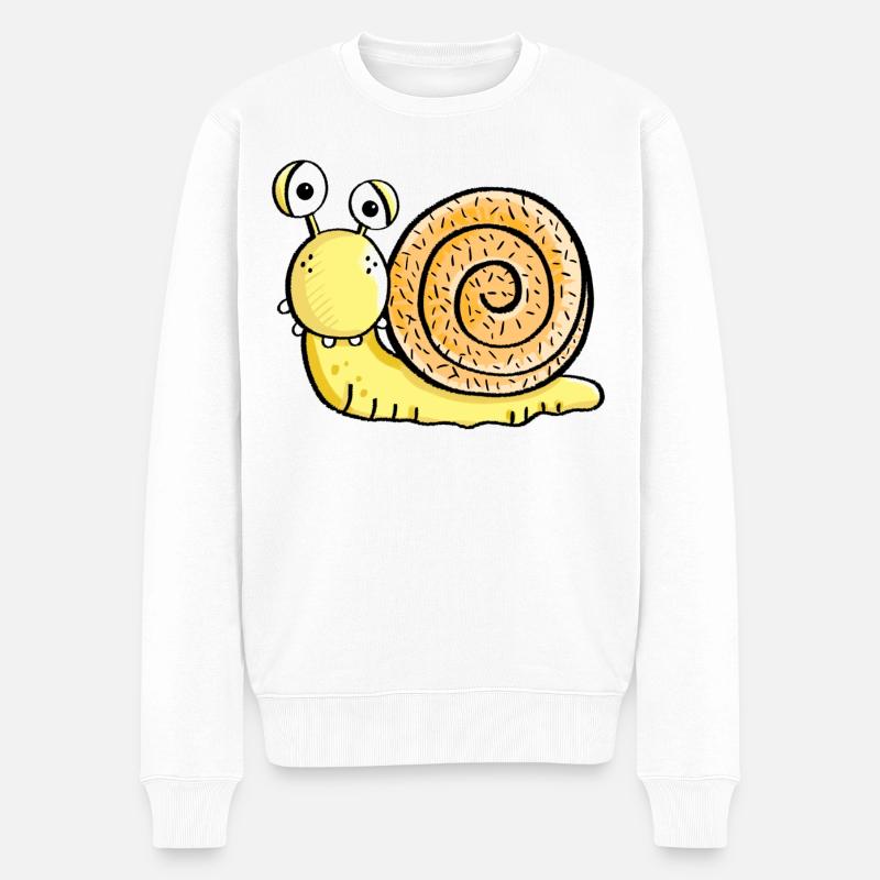 Mignon Escargot - Pull Premium bio Homme - blanc