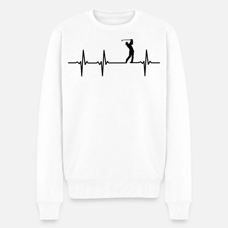 Golfer Puls - Männer Premium Bio Pullover - Weiß