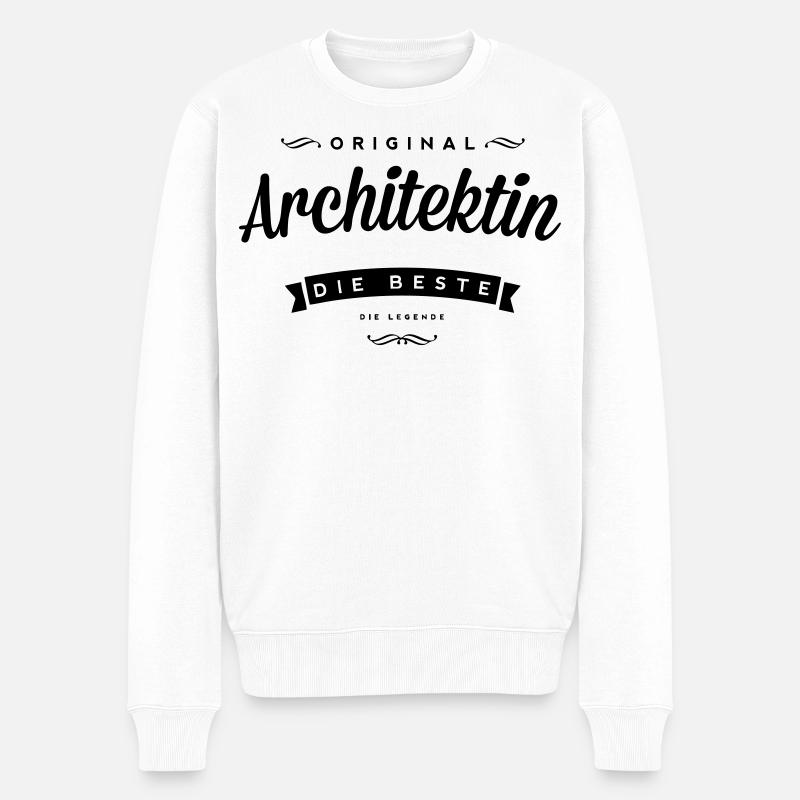 Architektin - Männer Premium Bio Pullover - Weiß