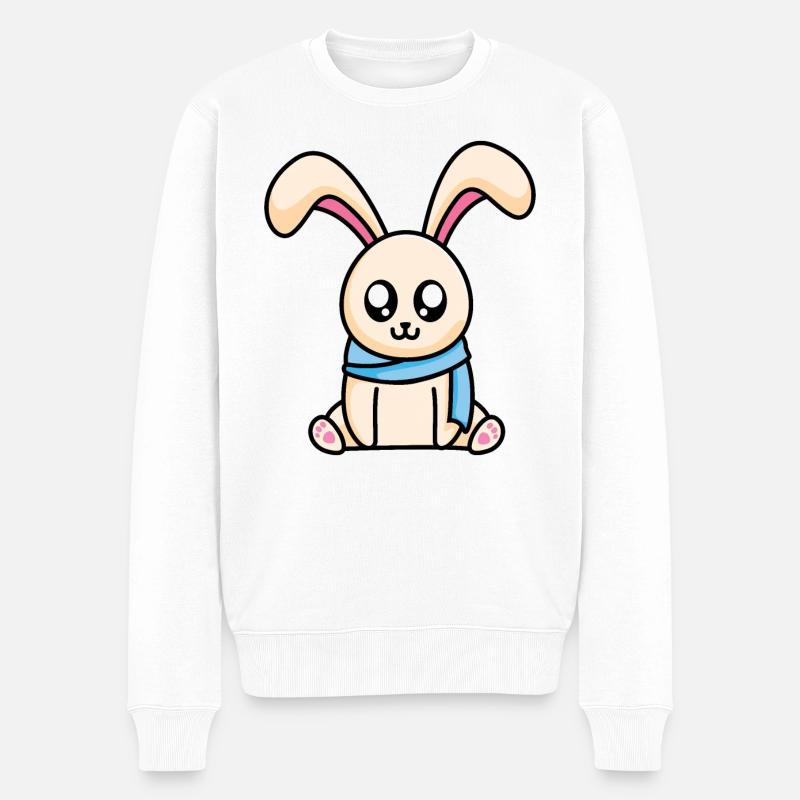 Lapin d'hiver - design - Pull Premium bio Homme - blanc
