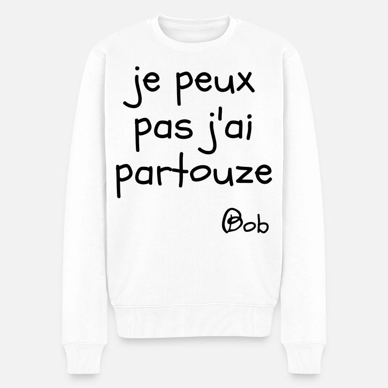 Je peux pas j'ai partouze - Pull Premium bio Homme - blanc