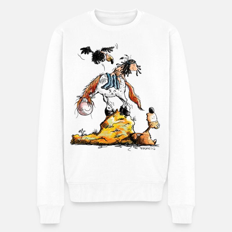 Geringster Widerstand - Männer Premium Bio Pullover - Weiß