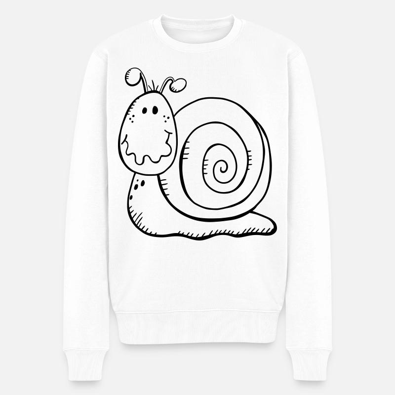Escargot drôle - Pull Premium bio Homme - blanc