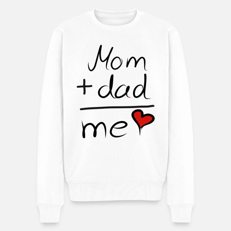 MOM DAD ME - Männer Premium Bio Pullover - Weiß