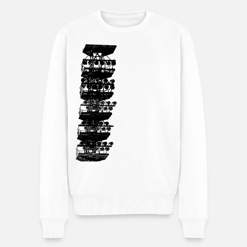 Rostock Flutlicht - Männer Premium Bio Pullover - Weiß