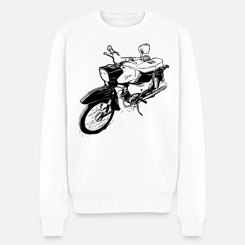 Simson Star - Männer Premium Bio Pullover - Weiß