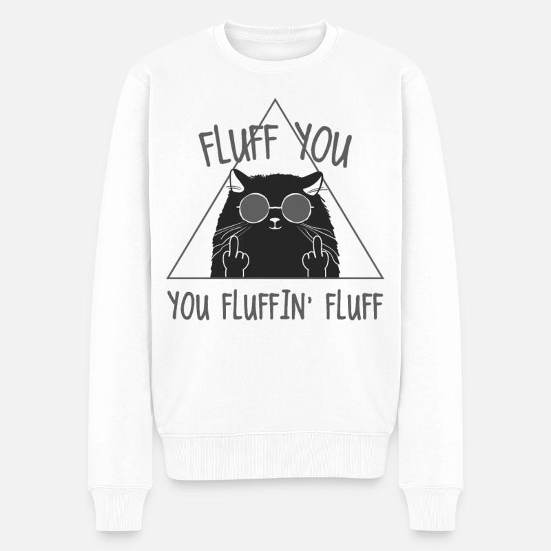 Attitude de chat, attitude drôle, - Pull Premium bio Homme - blanc