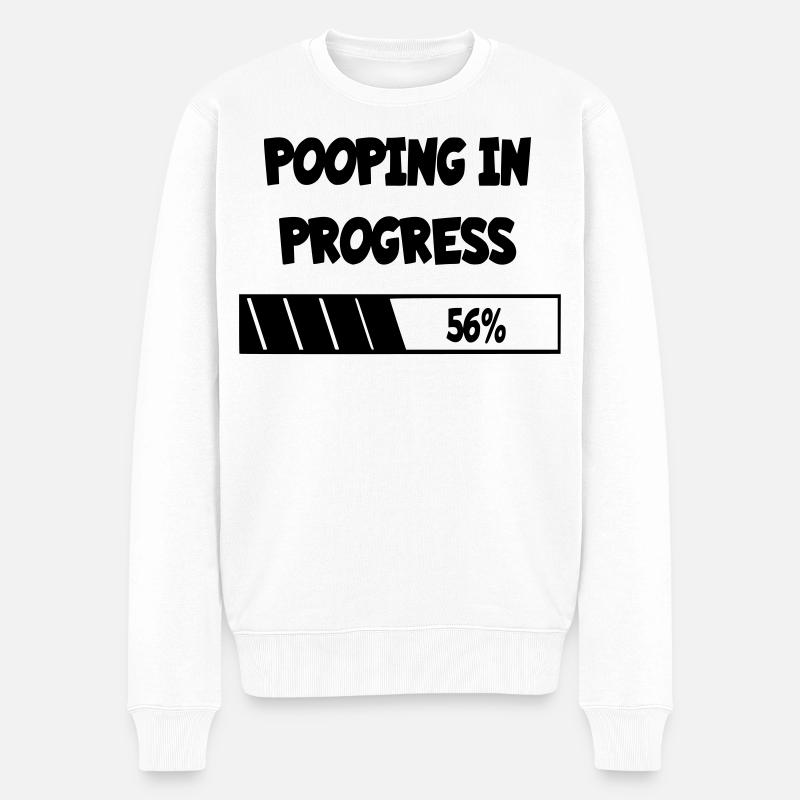 im Werden, Fortschritt * - Männer Premium Bio Pullover - Weiß