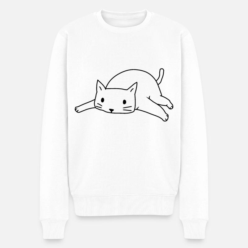 Chat chats chaton - Pull Premium bio Homme - blanc