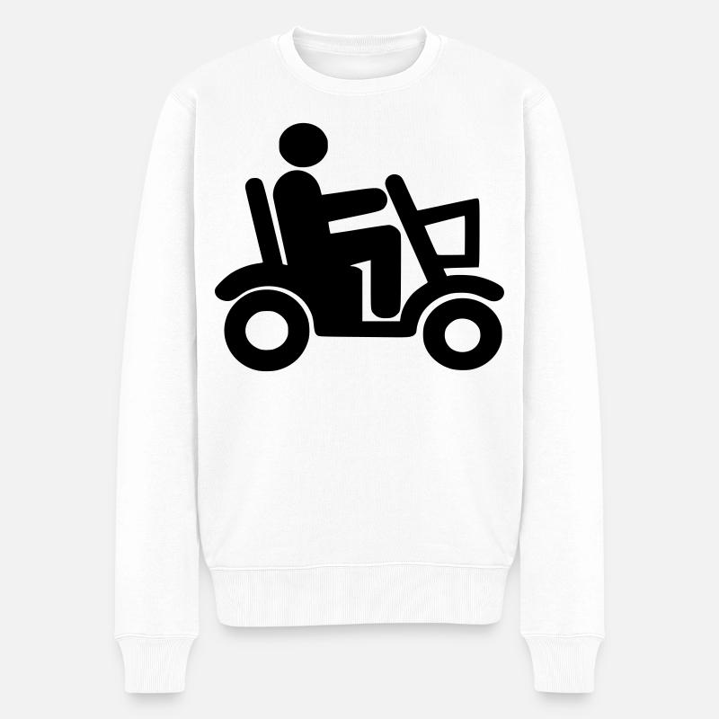 Scooter de mobilité, Fauteuil roulant, Roller, Handicapé # - Pull Premium bio Homme - blanc