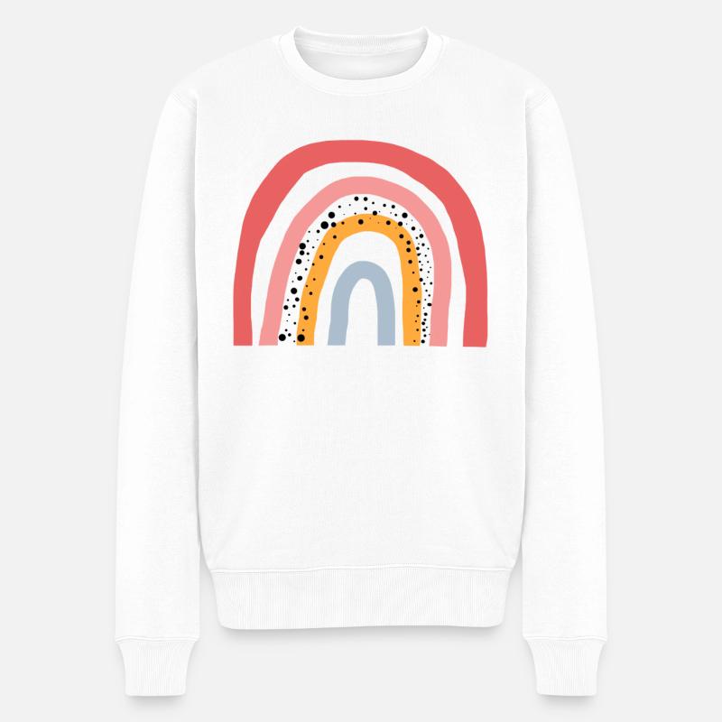 Regenbogen - Liebe - Rainbow-Trend - Männer Premium Bio Pullover - Weiß