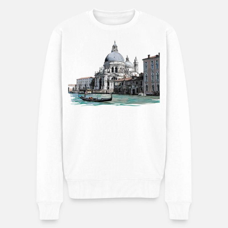 Venise - Pull Premium bio Homme - blanc