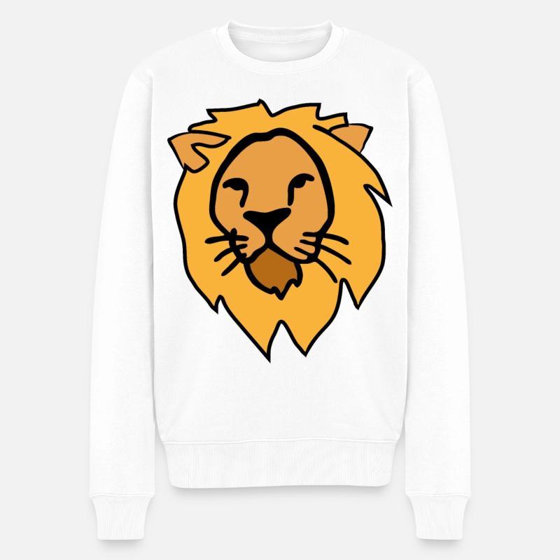 Force et majesté – Lion - Pull Premium bio Homme - blanc
