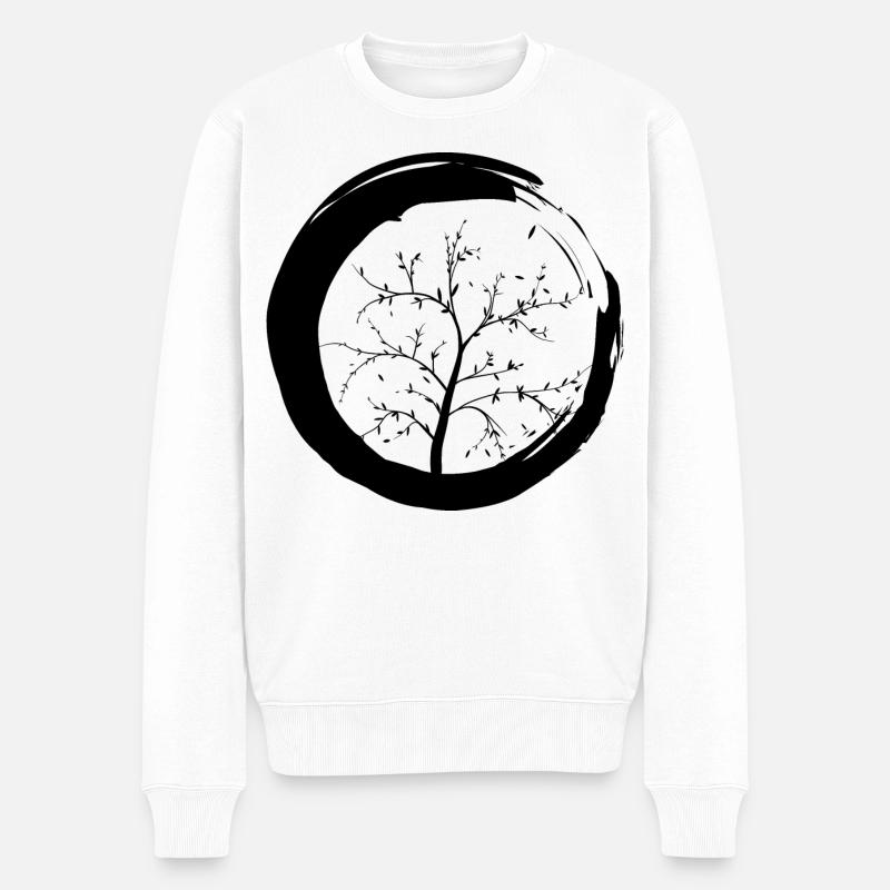 Arbre de vie Zen Tree Automne - Pull Premium bio Homme - blanc