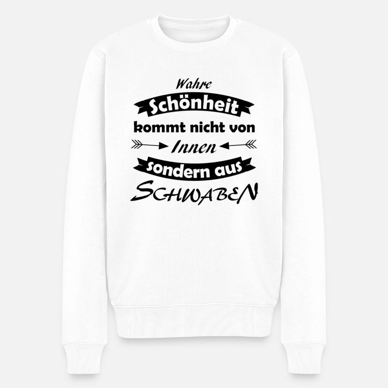 Schwabe - Männer Premium Bio Pullover - Weiß