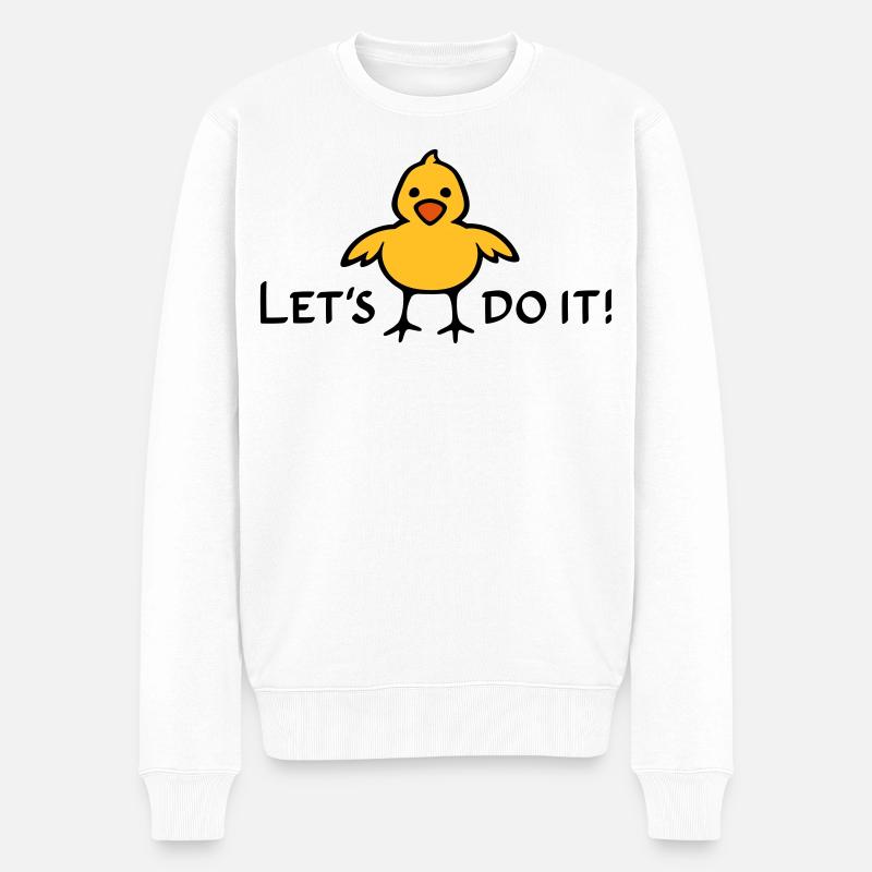 Let's do it! - Männer Premium Bio Pullover - Weiß