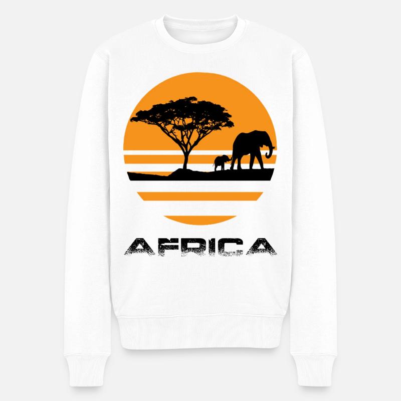 Afrique - Pull Premium bio Homme - blanc