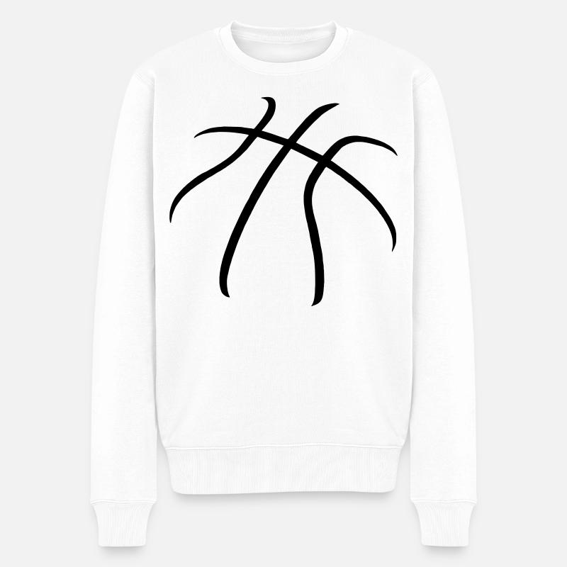 basket - Männer Premium Bio Pullover - Weiß