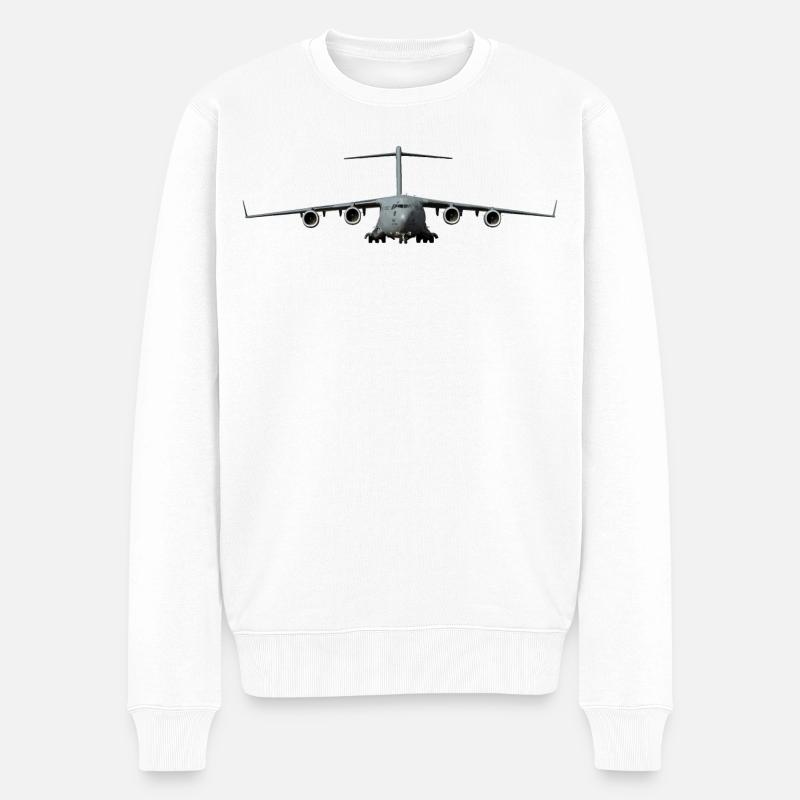 C-17 - Männer Premium Bio Pullover - Weiß
