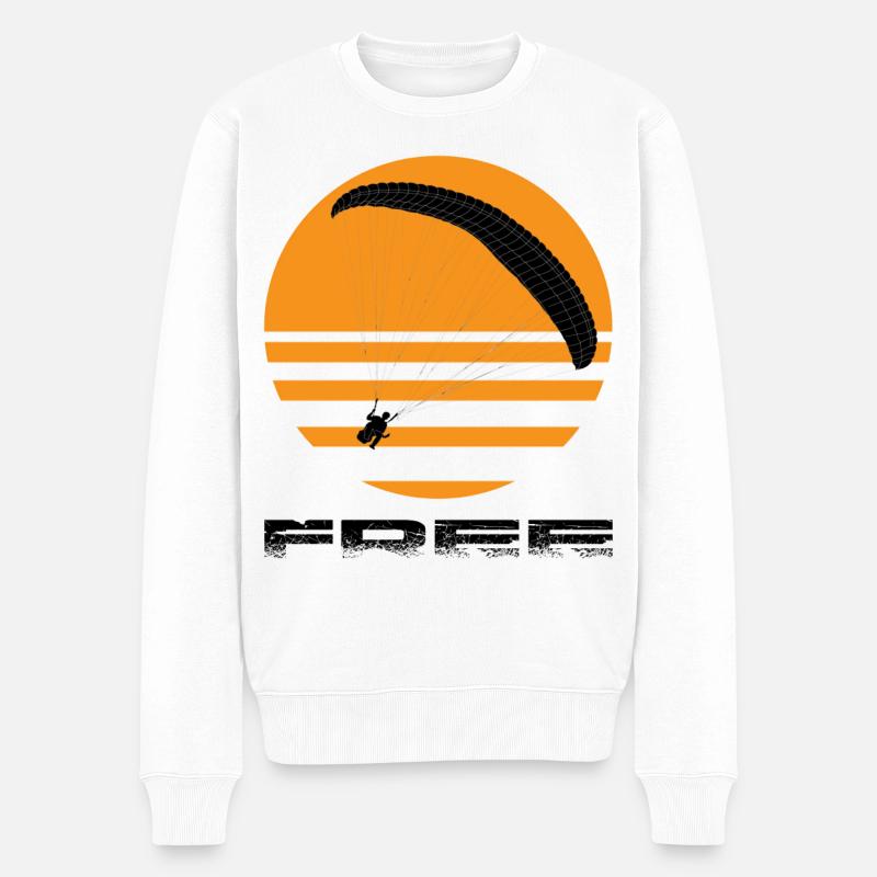 Paragliding - Männer Premium Bio Pullover - Weiß
