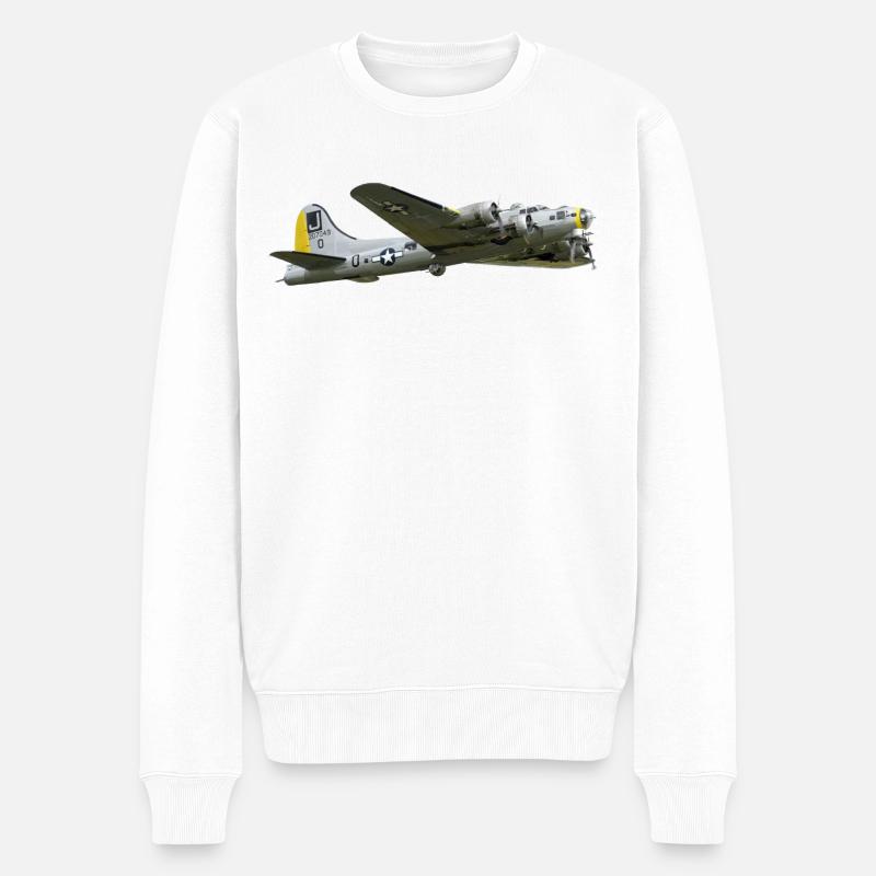 B-17 - Männer Premium Bio Pullover - Weiß