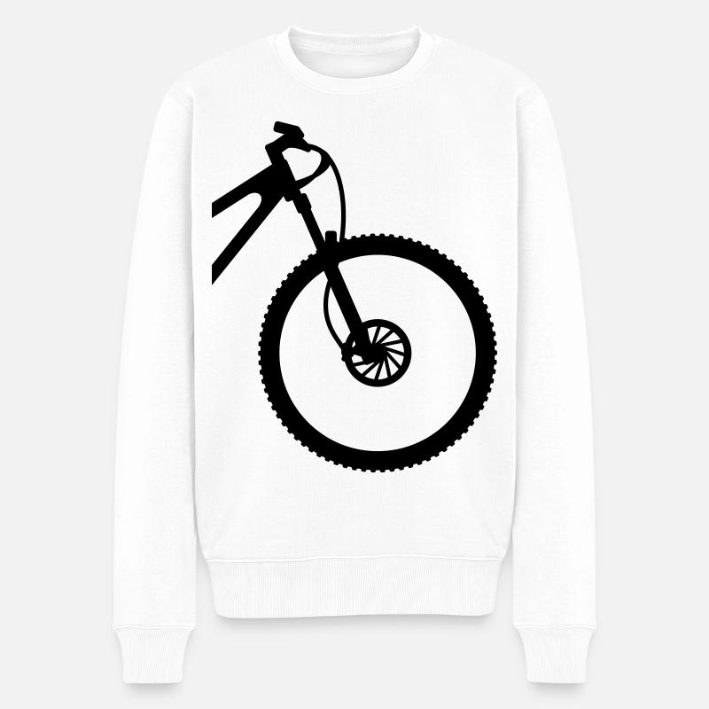 VTT front - Pull Premium bio Homme - blanc