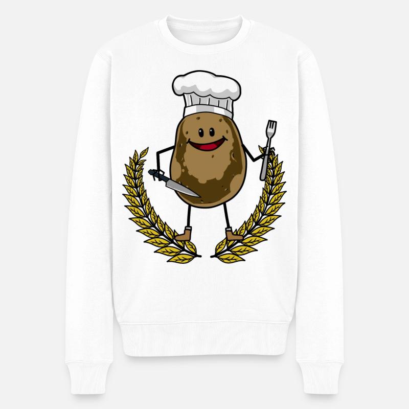 Patate cuisine cuisine restaurant - Pull Premium bio Homme - blanc