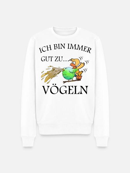 Lustige Vögel - Männer Premium Bio Pullover - Weiß