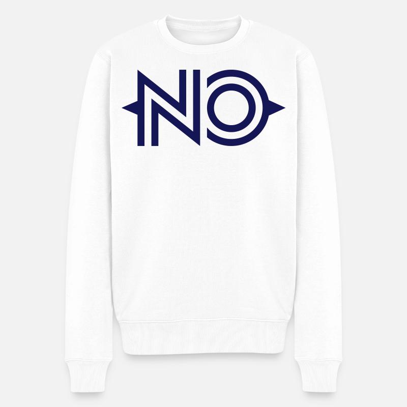 das original NO HB - Männer Premium Bio Pullover - Weiß
