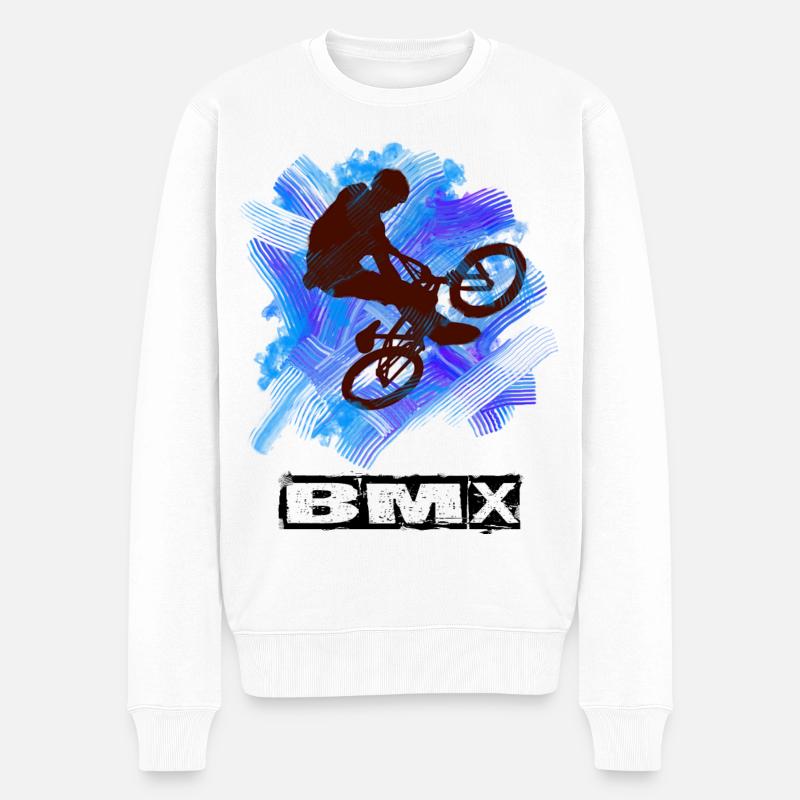 Bmx - Männer Premium Bio Pullover - Weiß