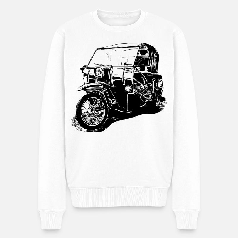 Krause Duo - Männer Premium Bio Pullover - Weiß